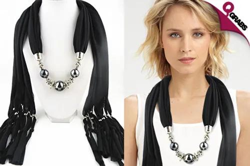 For QR59 Wrap Yourself in Prettiness with Colorful Pendant Scarves - Available in Six Designs! (QR99 Value)